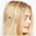 Yheakne Boho Star Hair Coils Swirls Spiral Hair Pins Gold Star Hair Studs Twist Star Hair Ring Swirl Hair Twists Coils Decorative Hair Accessories for Women and Girls Hairstyle Embellishment 5Pcs (Star) Stars
