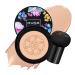 Ownest Mushroom Head Air Cushion BB Cream, Concealer Lasting Nude Makeup Moisturizing Pigment CC Liquid Foundation, Even Skin Tone Makeup Base Primer-Buff Beige D-04#Buff Beige