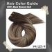 Moresoo Dark Brown Ombre to Caramel Blonde Weft Hair Extensions - 18 Inch Double Weft 100% Real Human Hair - Pack of 1 - Buy Online on GoSupps.com