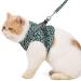 Etopars cat dishes and leash set adjustable cat vest jacket for kittens cat breast harness ultra -light outbreak -proof adjustable for pets puppies XS Grun