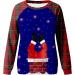 Women's Christmas Snowman & Penguin Print Sweatshirt - Dark Blue XL - Buy Online on GoSupps.com