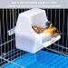 TYVOM 2PCS Poultry Drinker Bird Food Feeder for Cage Bird Waterer Feeder Cage Accessories for Parrots Cockatiel Pigeon Sparrow Bird Cage Bowl(White) - Buy Online on GoSupps.com