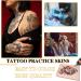 Lyuxzad Blank Tattoo Practice Skins - 10 Sheets 7.4x5.6 Double Sided Fake Skin for Tattooing & Microblading - Ideal for Beginners and Experienced Artists - Buy Online on GoSupps.com