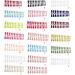 Dajidafu 1 Set French Tip Press on Nails Extra Long Colorful Gloss Adhesive Tabs Full Cover Ballerina Flat head for Women Girls Type 16 - Buy Online on GoSupps.com