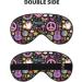 Peace Love and Dove Flower Power Sleep Mask | Adjustable Double-Sided Eye Mask | Soft Eye Covers for Shading & Reducing Eye Edema | International Shipping Available - Buy Online on GoSupps.com