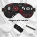 SSIMOO Black White Red Roses Eye Mask | Breathable Sleep Patch for Women | Ideal for Travel & Relaxation - Buy Online on GoSupps.com