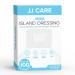 JJ CARE Adhesive Island Dressing Pack of 100 3x4 Sterile Bordered Gauze Dressing Breathable Individually Wrapped Island Wound Dressing with Highly Absorbent Non-Stick Center Pad 3x4 Inch (Pack of 100)