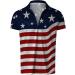 Fxbar Men's Patriotic American Flag Zipper Collar T-Shirt Set, Dark Blue, Large - Buy Online on GoSupps.com