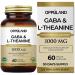 oppuland GABA & L-Theanine - Promotes Relaxation | Nervous System Support | Mood Support -60 Veggie Capsules
