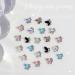 FEIlei 10Pcs/Set Nail Art Decor 3D Glitter Sparkling DIY Mini Nail Rhinestones Accessories Crystal Butterfly Nail Charm - Buy Online on GoSupps.com