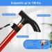 Supregear Folding Walking Stick - Adjustable & Lightweight Portable Walking Aid in Red - Buy Online on GoSupps.com