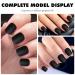 LuckForever 240pc Black Matte Square Press-On Nails | Short Fake Nails & Adhesive Tabs for Women & Girls - Stunning Acrylic Nail Tips - Buy Online on GoSupps.com