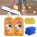 Floor Cleaner Powerful Decontamination Floor Cleaner Natural Floor Cleaner Liquid with Fresh Lemon Smell Multi-purpose Powerful Floor Cleaner for Cleans Wooden Floors Marble and Tile (2PCS)