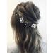 EASEDAILY Rhinestone Bride Wedding Hair Vine - Silver Leaf Crystal Headpiece for Women and Girls - Buy Online on GoSupps.com