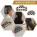 Checkered Hair Claw Clips - Vintage Classic Black White Lattice Print Barrettes - Strong Hold Clamp Hair Clips - Tortoise Y2K Aesthetic Hair Accessories for Women Girls - 2 Pack - Buy Online on GoSupps.com