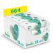 Pampers Aqua Harmonie Baby Wipes 864 Wipes (Pack of 6 x 3 x 48) Fragrance and Alcohol Free With 99% Water and Fibers