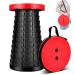 imodomio Upgraded Portable Collapsible Telescopic Stool, Sturdy Foldable Stool with Load Capacity of 480lbs, Retractable Camping Stool for Hiking, BBQ Parties Indoor & Outdoor Activities (Red)