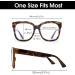 JIM HALO Blue Light Blocking Glasses for Women | Oversized Square Tortoise Computer Glasses with Metal Temples - Buy Online on GoSupps.com