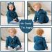 Mimixiong Baby Sweater Cardigan Hooded Coat - 12-18 Months Navy Blue - Buy Online on GoSupps.com