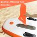 HLOGREE 9'' SUP Fin - 9 inch Surf & SUP Single Center Water Fin | Quick Release & Detachable Stand-Up Paddleboard Fin in Orange - Buy Online on GoSupps.com