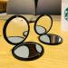 KEQKEV Compact Travel Mirror - Portable Black Round Handheld Makeup Mirror | Stylish & Functional eCommerce Shipping Worldwide - Buy Online on GoSupps.com
