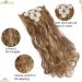 S-noilite 24 Curly Clip in Hair Extensions - Light Brown & Ash Blonde - 8 Piece Full Head Set - Buy Online on GoSupps.com