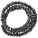 Magnetic Therapy Necklace Hematite Round Bead Necklaces Jewelry for Men Women and Carpal Tunnel (Black)