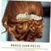 Housoutil Alloy Rhinestone Hair Comb Pearl Hair Clip Bridal Hair Pin Vintage Bridal Comb Hair Barrettes Combs Tiara Bridal Hair Accessories for Wedding Bridesmaid Prom Decorate Rhinestones - Buy Online on GoSupps.com