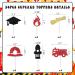 kreat4joy 24pcs Firefighter Graduation Cupcake Toppers Glittering Firefighter Congrats Grad Party Decorations Fire Truck Cupcake Toppers for Firefighter Retirement Party Decorations - Buy Online on GoSupps.com