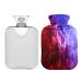 Abstract smoke violet red hot water bottle 2l winter hot water bottle hot water bottle soft plush cover hand feet warmer for children men women
