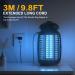 Electric Bug Zapper 4200V Waterproof Outdoor Insect Killer with Light Sensor - Dark-black - Buy Online on GoSupps.com