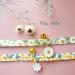 Faygarsle Cotton Breakaway Cat Collar with Bell Daisy Charm - Green & Orange - Buy Online on GoSupps.com