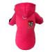 Izefia dog hoodie dog hoodies clothing fleece dog sweater winter sweatshirt warm cotton loop basic dog hoodie for little dog puppy cat rose red m rosenrot