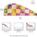 Colorful Checkerboard Hair Drying Towel - 2 Pack Microfiber Hair Turbans for Women | Ideal for Wet & Curly Hair - Buy Online on GoSupps.com