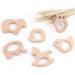 Baby Teether Wooden Teething Toys - Forest Animals DIY Bracelet Clip Necklace Set of 6 - Buy Online on GoSupps.com