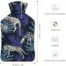 Leopard Pattern Hot Water Bottle with Lid - Rubber Pain Relief Bag for Cramps & Cold Therapy - Buy Online on GoSupps.com