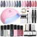 Modelones Gel Nail Kit Gel Nail Polish Kit with 48W LED Light - 7 Widely Worn Color Gel Nail Polish Set, Stater Kit for Gel Manicure Beginner Nail Art Lover, Fashion Packaging for Gift Set A - Grey