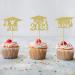 24Pcs 2023 Graduation Cupcake Toppers Gold Glitter 2023 Grad Cap Cupcake Picks Cake Decorations Graduation Theme Party Supplies Gold 2 - Buy Online on GoSupps.com