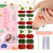 EBANKU Christmas Nail Adhesive Wrap 20PCS Nail Gel Polish Strips Full Wraps Nail Polish Stickers Cured Gel Nail Strips Self-Adhesive Gel Nail Wrap(UV/LED Lamp Required) (Christmas Tree)