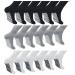 Diamond Star Anti Skid Socks Non Slip Non Binding With Grips Hospital Diabetic Crew Socks For Men Women 10-13 6 Pack Grey
