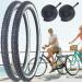 Bike Tire 26 x 2.125 Inch Folding Replacement Set for Beach Cruiser - White Sidewall, 2 Tires, 2 Tubes, 2 Levers - Buy Online on GoSupps.com