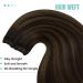 Youngsee Ombre Real Hair Tress Extensions - 100g Brown Balayage Weft 55cm #2/2/6 for Smooth Weaving - Buy Online on GoSupps.com