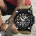 Men's Analog-Digital Sports Watch | 50M Waterproof Military | LED Screen | Stopwatch & Alarm | Black - Buy Online on GoSupps.com