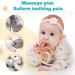 NiBaby Silicone Baby Teether Chew Toy with Holder Case - BPA Free, Freezable, Easy to Hold - 5 Rings (Pastel Colors) - Buy Online on GoSupps.com