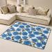 Beautiful Blue Roses Flannel Non-Slip Floor Mat - Comfortable & Lint-Free 63x48 Inches for All Occasions - Buy Online on GoSupps.com