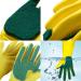 MOODCOME Household Long Sleeve Rubber Gloves Scouring Pad with Sponge Fingers for Kitchen Dish Washing Bathroom Garden Cleaning - Buy Online on GoSupps.com