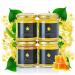 4x Miel de Tilleul 250g Italien Caravella Fine Food | Cr meux L ger Floral Herbac Cru Non pasteuris | Antioxydants et Enzymes Apaisant et Calmant|Id al pour Th Petit-d jeuner Fromages Dessert