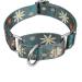Dog collar for puppies martingals floral printing no pulling hard -wearing adjustable size XS neck circumference: 20.3 - 27.9 cm elegant flowers (warm gray) X -Small 5/8 inch wide warm gray and elegant flower