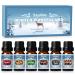 SALKING Winter Essential Oils Set Aromatherapy Diffuser Oil Fragrance Oils Gift Set for Soap & Candle Making Scents - Cinnamon Christmas Wreath Sugar Cookie Cranberry Peppermint Gingerbread