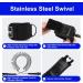 Woowave Premium Coiled SUP Leash 8/10ft - Clear Black Core 7mm - Waterproof Wallet/Phone Case Included - Buy Online on GoSupps.com
